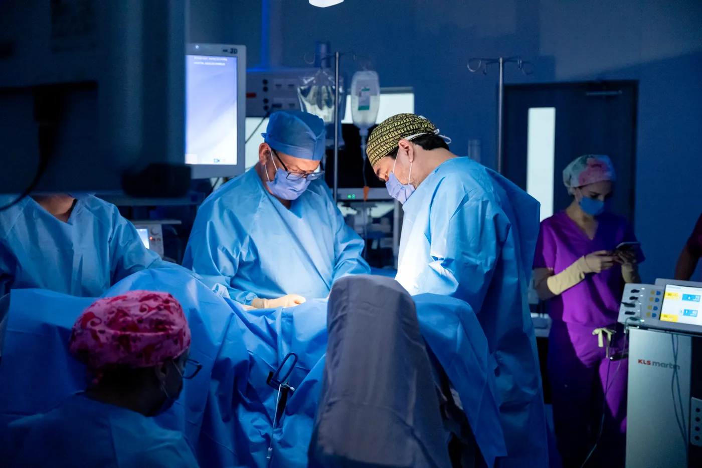 Medical operating room background for HealthMKT marketing services